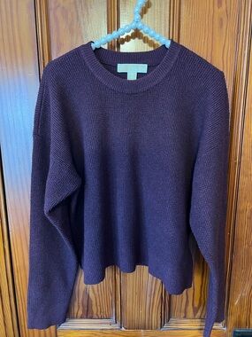 Michael Kors Crewneck Sweater in Deep Plum